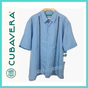 Cubavera Light Blue Men’s Button Down Shirt Size XL NWT